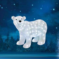 Akril jegesmedve, kültéri, 120 WH LED, 42 cm KDA 6