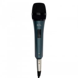 Kézi mikrofon, fém, s.kék, XLR-6,3mm M 8
