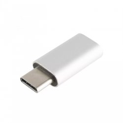 USB-C dugó - microUSB-B aljzat átalakító, fém USBC A1