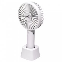 Kézi, tölthető ventilátor, 9cm, fehér HF 9/WH