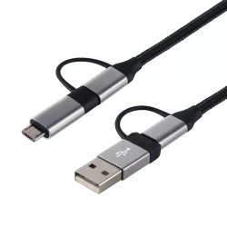 USB töltőkábel, 4in1, 1.5m USB MULTI