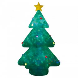Felfújható karácsonyfa, 240 cm, belső LED projektorral KD 240 K